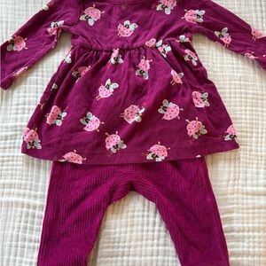 Hanna Andersson Baby Dress and corduroy Leggings Set